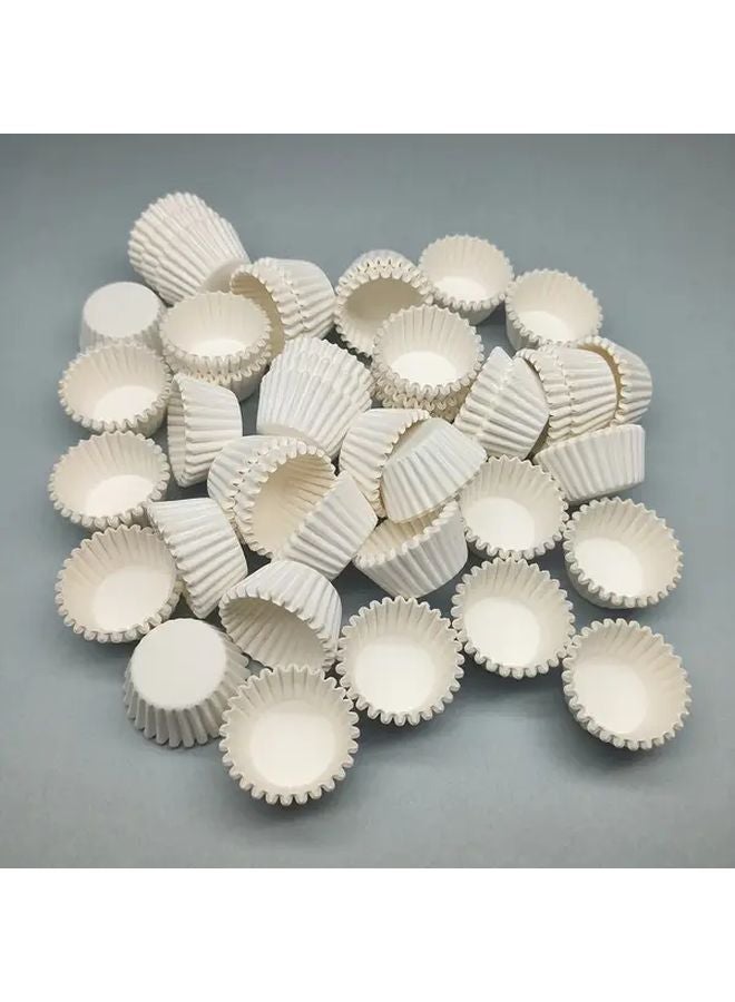 White 250PCS Mini Baking Cups Paper Liners Multipack For Cupcakes Muffins Holiday Themes - Image 1